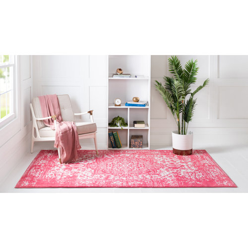 Bungalow Rose Maxence Oriental Pink Area Rug & Reviews Wayfair